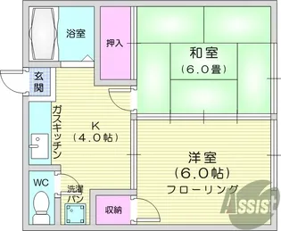ファミール葉山【1階】の間取り