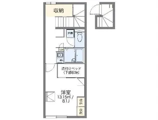 レオパレスフリーダム鈴鹿【2階】の間取り