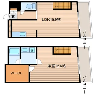 グランヒル台原II【1階】の間取り
