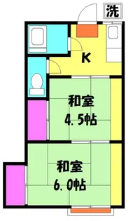 クララ荘【2階】の間取り