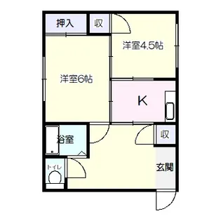 菊地アパート【2階】の間取り