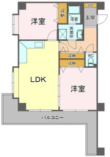 サンパレス鷹匠【7階】の間取り
