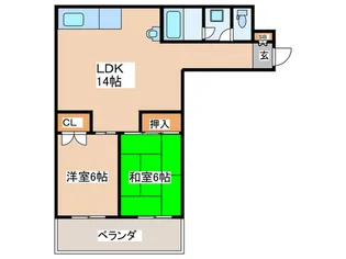 メゾン谷町【3階】の間取り