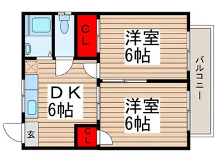コーポヤブサキ【2階】の間取り