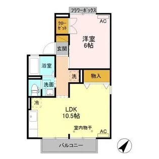 プルミエ・ラムール B【1階】の間取り