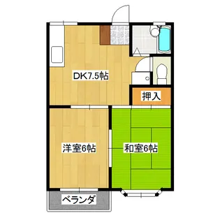 レジデンス赤坂B【1階】の間取り