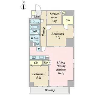 BLESS葛西【3階】の間取り
