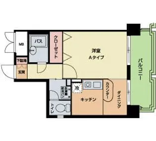 ラ・レジダンス・ド・シャルール【4階】の間取り