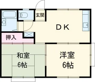 コーポラス松本【1階】の間取り