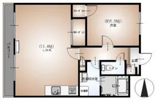 Celestial NIHAMA【5階】の間取り