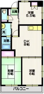 ペルシュワールもえぎ野【1階】の間取り