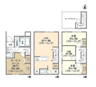 東京都東久留米市南沢5【一戸建】の間取り