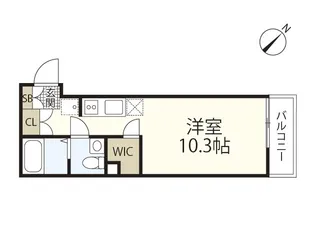 COLLINA扇園【3階】の間取り