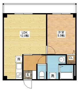 レジデンス蛍茶屋【1階】の間取り