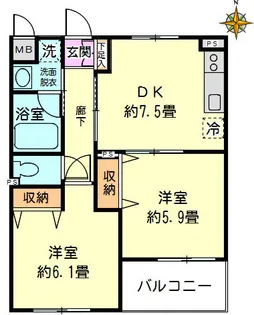 ウィステリア綱島【2階】の間取り