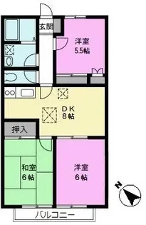 ハイマウンテンI【2階】の間取り