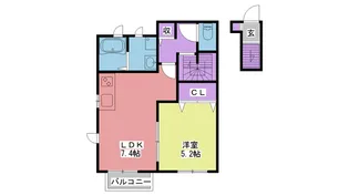 兵庫県西宮市市庭町【アパート】の間取り