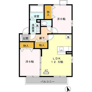 ルーラル諏訪 A棟【2階】の間取り