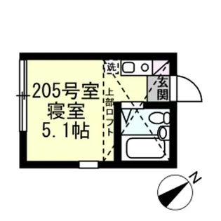 1Rの間取り画像