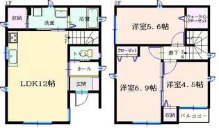 埼玉県所沢市南住吉【一戸建】の間取り