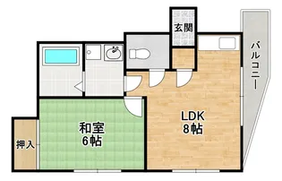 大阪府大阪市東住吉区山坂1【マンション】の間取り