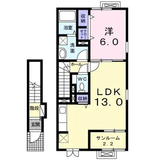 カーサ アルバ【2階】の間取り