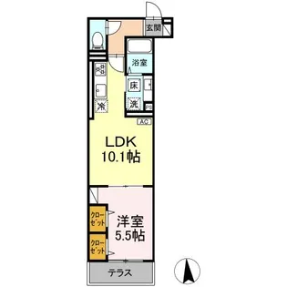 Dアセット栄町【1階】の間取り