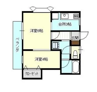SOL弐番館【2階】の間取り