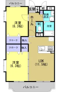 熊本県熊本市東区桜木5【マンション】の間取り