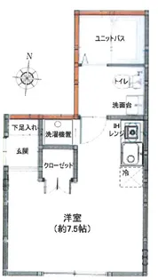 アンベリール新宿若葉【1階】の間取り