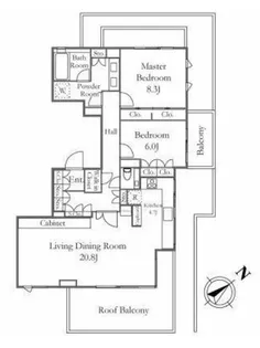 サンウッド代々木公園【5階】の間取り