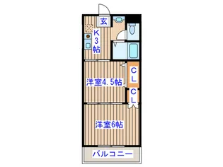 ヴァンクール小田原【3階】の間取り