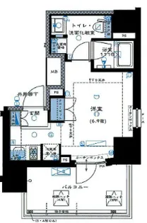 東京都新宿区市谷田町3【マンション】の間取り