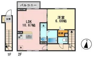 東京都江戸川区北小岩6【アパート】の間取り