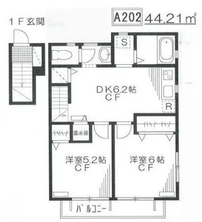 東京都小平市仲町【アパート】の間取り