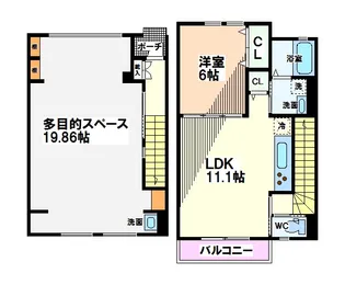 東京都国立市泉4【アパート】の間取り