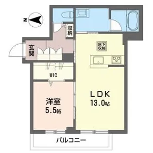 1LDKの間取り画像