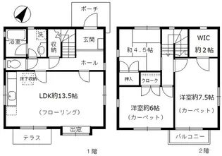 奈良県北葛城郡広陵町馬見北5【一戸建】の間取り