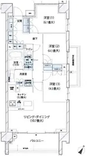 東京都大田区鵜の木1【マンション】の間取り