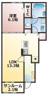 熊本県熊本市北区龍田1【アパート】の間取り