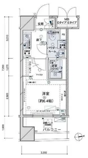 メインステージ江戸川橋3【8階】の間取り