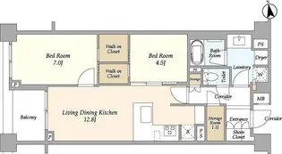 ブランズ牛込柳町【3階】の間取り