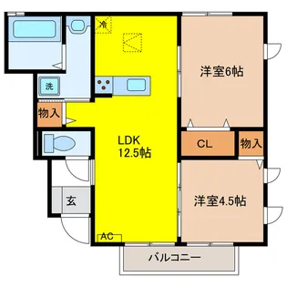 岐阜県岐阜市月ノ会町1【アパート】の間取り