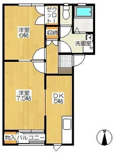 カルレII【2階】の間取り