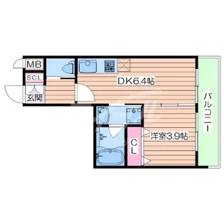 スプランディッド安土町【2階】の間取り