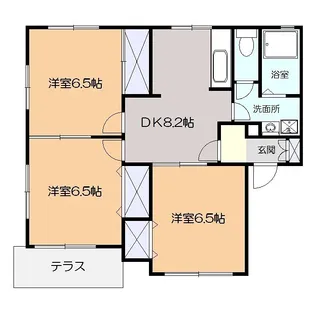 ライフコア萩C【1階】の間取り