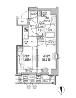 ティモーネ グランデ田端【6階】の間取り