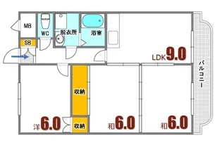 サンシャインコトブキ【2階】の間取り