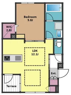 (仮称)下目黒6丁目メゾン南棟【1階】の間取り