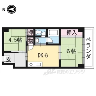 コーポ聖【1階】の間取り